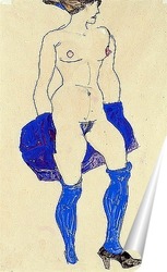  Девушка присевшая на корточки, 1918