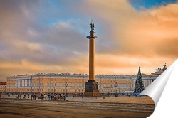  Зимний рассвет на Петровской набережной.