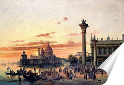  Картина художника 19 века, пейзаж