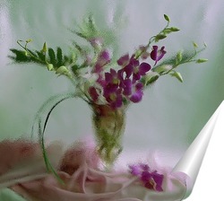   Постер Цветы за стеклом