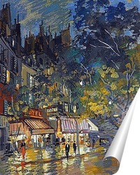   Постер Ночное парижское кафе,1936