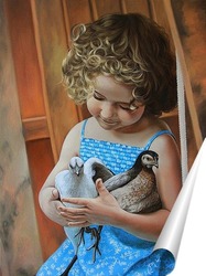   Постер Девочка с птицами