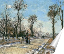   Постер Маршрут де Версаль, Зимнее солнце и снег, 1870