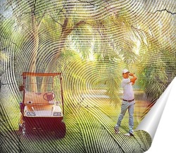   Постер игра в гольф