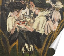  Эскиз художника с двумя женщинами, 1913 (часть картины)