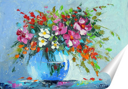   Постер Букет летних цветов в вазе