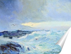   Постер Морской пейзаж с чайками