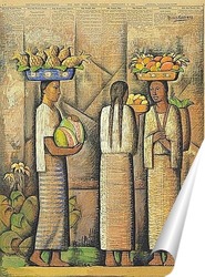   Постер Продавщицы с фруктами