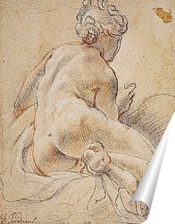   Постер Сидящая обнаженная, 1601