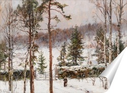  Зимний вечер на озере , 1887