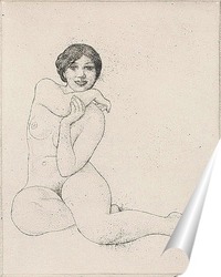   Постер Девушка на корточках, 1911
