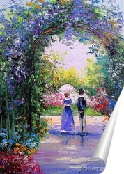   Постер Прогулка в цветущем саду
