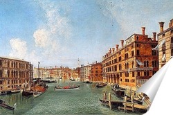   Постер Прекрасный вид на Венецию. Глядя северу Гранд-канал от моста Риа