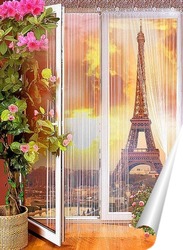   Постер Закат в Париже