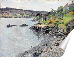   Постер Норвежский береговой пейзаж, 1889