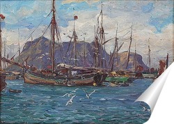   Постер Рыбацкие лодки