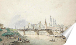   Постер Вид на Московский Кремль и реку