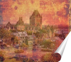  Постер  Замок Фронтенак в Старом городе Квебек