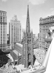   Постер Церковь Троицы на Уолл Стритт-1930г.