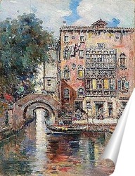   Постер Гондолы и венецианский канал
