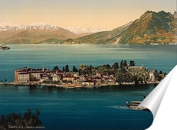   Постер Изола Белла, общий вид, озеро Маджоре Италия 