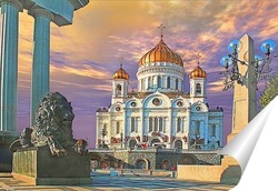  Москва зимним вечером.