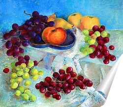   Постер Натюрморт "Виноград с фруктами"