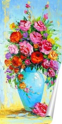   Постер Букет роз в вазе