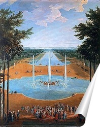   Постер Фонтан Аполлона и большой канал в Версале
