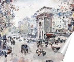   Постер Парижская уличная сцена 