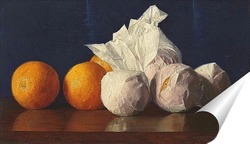  Завернутые апельсины на столешнице