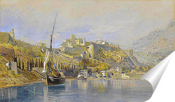   Постер Вид на замок и гавань, Монако
