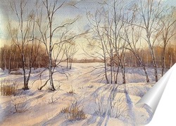   Постер Белорусский снежный лес