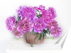  Букет фиолетовых цветов в вазе