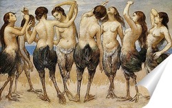   Постер Восемь танцующих девушек с птичьими ногами, 1886