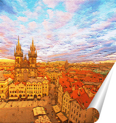   Постер Над крышами Праги