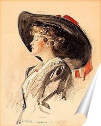   Постер Профиль красивой девушки, 1902