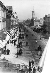  Конки на Невском проспекте в районе Знаменской площади 1907