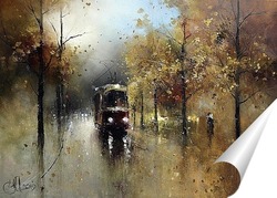   Постер Трамвайчик в осень