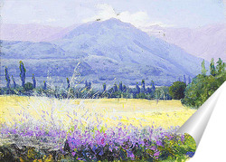   Постер Холмы, поля и люцерны, Чили