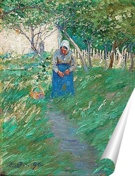   Постер Женщина в саду