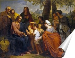   Постер Христос, благословляющий детей