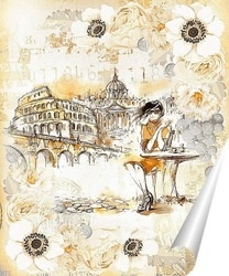   Постер Путешествие по Италии