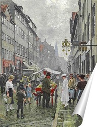   Постер Уличная жизнь в Копенгагене