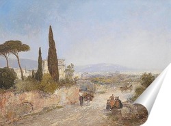   Постер Широкий пейзаж с видом на Флоренцию
