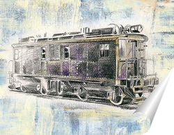 Американский старинный поезд Ингерсол