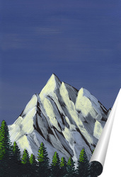   Постер Предзакатный час в горах
