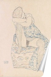   Постер Сидящая фигура с собранной юбкой  