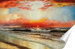   Постер Прибрежный пейзаж, закат