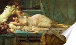   Постер Отдыхающая женщина